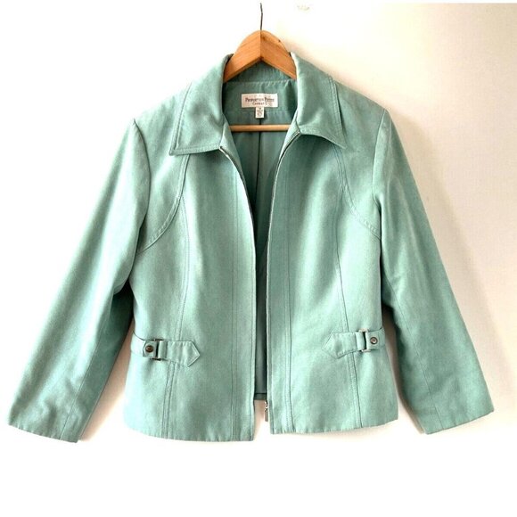 Proportion Petite Conrad C Women's Teal Blazer / Jacket with Zipper Size… - Picture 1 of 12